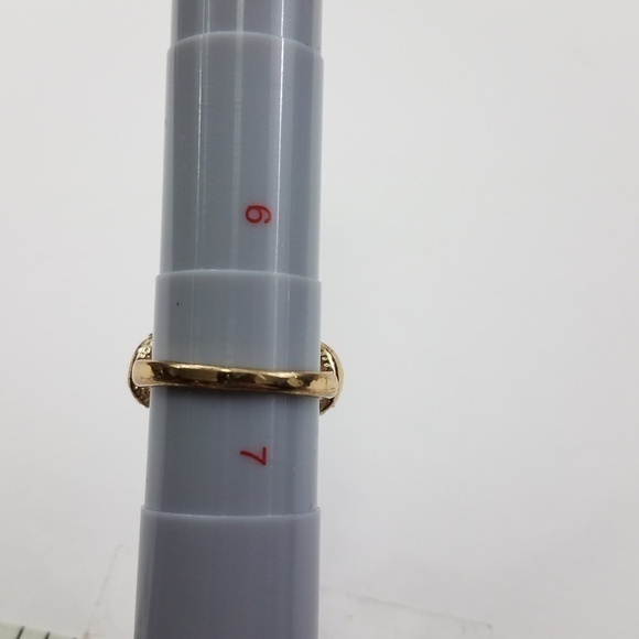 Bow Ring Rhinestone Bling Gold Tone Wrap 7 Small T - Picture 8 of 8